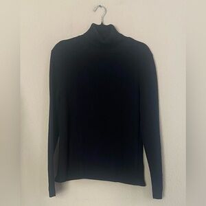 Ralph Lauren Polo Jeans Co. Women’s Black ribbed Turtleneck Sz XL Preppy Cotton